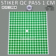QC PASS ROUND STICKER 1 CM - QC pass 10 mm - QC PASS Size 1 cm