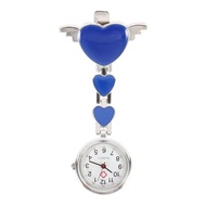 ❂Nurses Watch Clip On Nursing Fob Watch Blue Heart Clip on Hanging Watch Alarm Watch for Paramed ☇u