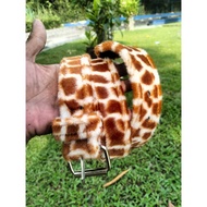 Leopard Gold Premium Velvet Belt 110cm