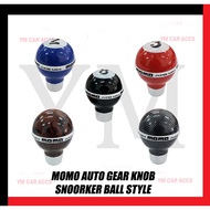 Universal MOMO Billiard Pool Ball Shape Design 2 3 8 Carbon Wood Car Gear Shift Knob Manual Lever St