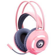 Marvo - HG8936 Pink Stereo Gaming Headsets with White Light - 3.5mm+USB