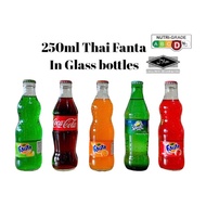 [1 bottle x 250ml glass bottle] Halal Thai Party Flavors Drinks in bottle Fanta/ Sprite/ Coca Cola