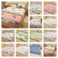 1 PC 100% Cotton Cadar Cartoon Style Bedsheet For Kids Bowknot Print Bed Mattress Cover High Elastic Rubber Fitted Sheet Pillow Cover Single Queen King Size