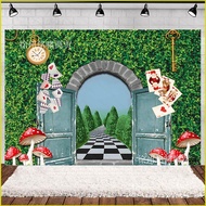 Alice in Wonderland Road scenes Theme decoration birthday Party Photography Backdrop Scene Layout