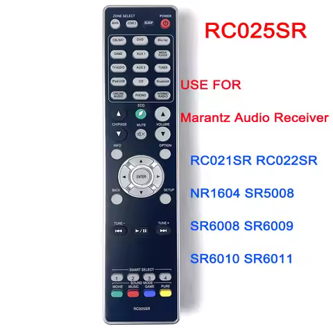 RC025SR New Remote Control Use for Marantz Audio Receiver Fit RC021SR SR5008 NR1604 RC022SR SR6008 S