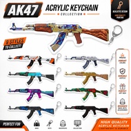 AK47 CS2 CSGO keychain mica acrylic multi-skin gun model Redline Slate Wild Lotus backpack decoratio