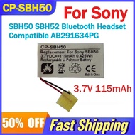 3.7V 115mAh CP-SBH50 Lithium-ion Battery for Sony SBH50 SBH52 Bluetooth Headset Compatible AB291634P