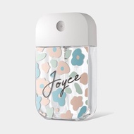 客製化禮物 粉藍花背景 英文名 酒精噴霧瓶 防疫用品 卡片式噴瓶