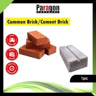 COMMON BRICK(HK:650'S)/CEMENT BRICK(600's)  x 1's 红砖每块/ 沙砖每块 Clay Brick Sand Brick Brick Wall Batu Merah Batu Bata