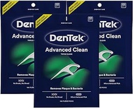 DenTek Triple Clean Advanced Clean Floss Picks, No Break & No Shred Floss, 150 Count, Pack of 3