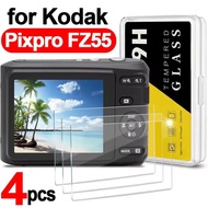 4Pcs For Kodak Pixpro FZ55 Cameras Tempered Glass 9H Hardness Screen Protector LCD Screen Protective