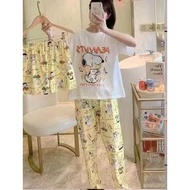 #MIU pajama for women terno 3in1 korean cute printed sleepwear cotton cartton night wear