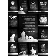 Psalm  Inspirational Quote Wall Art Poster Elegant Text Art Print for Modern Home Decor Interior Design Collection