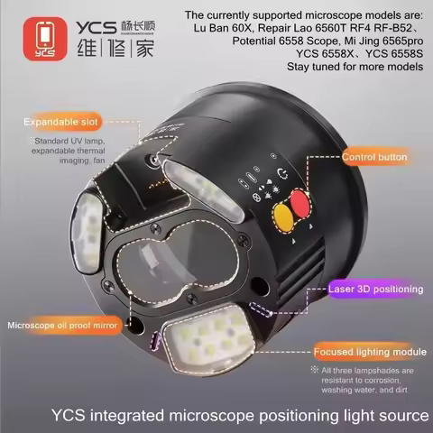 TLF YCS Microscope 3D Positioning Light Source with UV Curing Lamp Equipped Suit for YCS 6558X 6558S