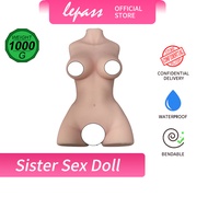 Lepass 1000g Realistic 2 In 1 Vagina Anus Sister Mini Sex Doll Male Masturbator Adult Toys For Men