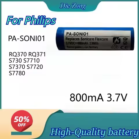 High-quality 800mA 3.7V PA-SONI01 Rechargeable Li-Ion Battery for Philips RQ370 RQ371 S730 S7710 S73