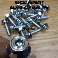 Baut Probolt M5X20 Baut 8 Panjang 2CM Stainless 2 Kunci