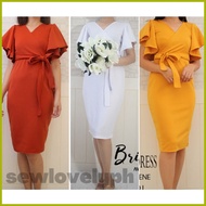 ➫ ↂ ➬ ∩ Brianna Semi Formal Elegant Party Dress Wedding Sponsor Dress Ninang Dress PLUS SIZE