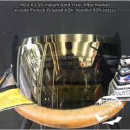Second Iridium Gold Visor For AGV K3 SV Includes Pinlock Original