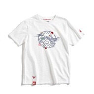 江戶勝 日系 富士山朱印和風小刺繡短袖T恤-男裝 (米白色) #上衣