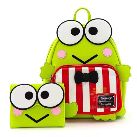 Loungefly New Disney Stitch Keroppi Womens Double Strap Shoulder Bag Purse School Backpack Cute Cart