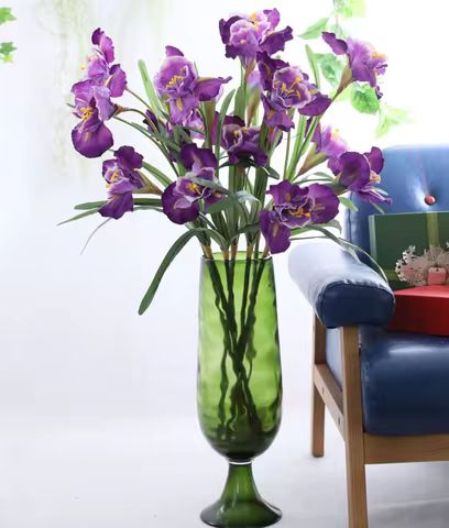 1 PCS 90cm 3 Flower heads Artificial Iris Flower Gladdon Home Wedding Table Room Decoration Gift F60