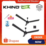 Khind CF618B/CF615B/CF-615B Ceiling Fan 60" Black Colour / Kipas Ceiling / Similler KDK