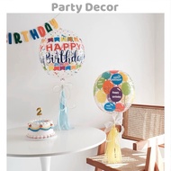 4D balloon size 55cm printed with the word Happy birthday for birthday decoration birthday balloon f