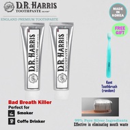 D.R. Harris Silver Toothpaste 120g x 2 pcs | Made in Korea | Smokers & Coffee Drinkers | Bad Breath 