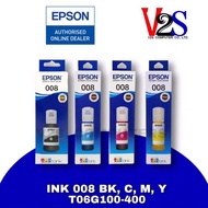 หมึกเติม Epson 008 Set 4 สี (BK,C,Y,M) (T06G100-400) หมึกแท้100%