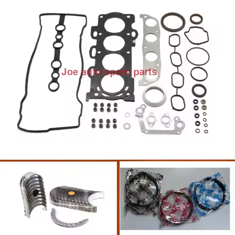 1zz 1zzfe Engine Full gasket set kit piston ring main con rod bearing for Toyota Altis Matrix Coroll