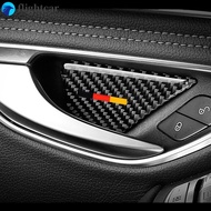 （FT）4x Carbon Fiber Car styling Inside Door Handle Bowl Cover Trim Sticker for Mercedes Benz C E Class GLC GLK w204 W205 W212 W213