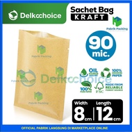 Kraft Paper Non-Ziplock Sachet Packaging Kraft 8CM X 12CM
