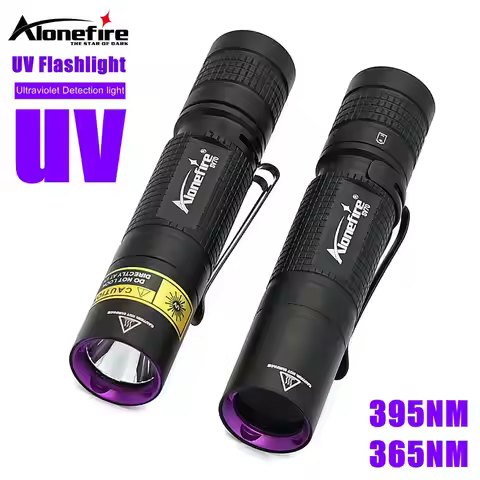 365nm/395nm Uv flashlight Invisible Blacklight Ultraviolet Torch PenLight Money Pet Stains Money Mar