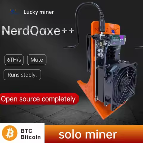 2026 New NerdQaxe++ 6TH/s Bitcoin Miner Solo Lucky Miner BM1370 Asic Chip BTC Crypto Mining Lottery 