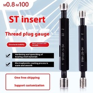 ST tooth socket thread plug gauge, steel wire thread socket plug gauge, through stop gauge, American