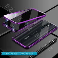 Dành Từ Tính 360 Trước + Sau Vỏ Kính Cường Lực 9H Hai Mặt Cho Oppo A5 2020/Oppo A9 2020 Ốp Lưng Kim