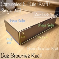 [Isi10] Dus 20x10x5 Window Eflute / Dus Box Kotak Brownies 20 x 10 x 5 Jendela Mika / Dus Coklat Cor