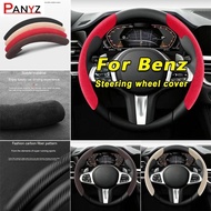 Car Steering Wheel Cover black suede leather For Mercedes Benz A B C E S Class W204 W205 W212 W213 W