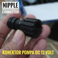 nepel konektor output pompa dc 12v drat 18mm quick release male