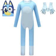 New Bluey Children Cosplay Clothing Tight Jumpsuit Animation Peripheral Cute Bingo Family Halloween 