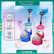 Iguana TL1107W Multifunctional KITTY Design Comfortable Seat Ride-On with Push Bar (Support 1 - 6 Ye