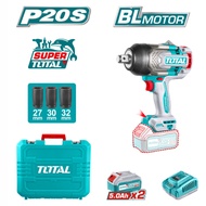 [ TOTAL ] 20V Li-Ion Impact Wrench(TIWLI20135)(3/4” Drive)Brushless Motor | 1350Nm | 3-Speed | 2×5.0