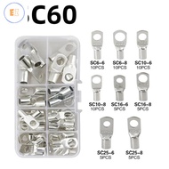 EZ KANGNAI 60Pcs Wire Nose Terminal Crimp SC16-6 SC25-6 SC35-6 SC Type Cable Connector Kit Durable 1