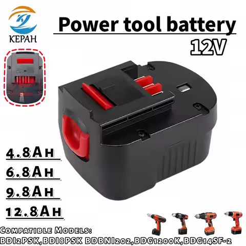 12V 4800/6800/9800/12800mAh RechargeableTool Battery for A12 A12EX FSB12 FS120B A1712 HP12K HP12 Ni-