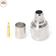 RD 1 Set N Type Crimp Plug RF Connector Coaxial Adapter For LMR400 RG8 Cable