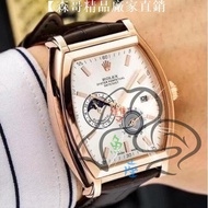 [Senge Store No. 3]Rolex -Rolex Rolex boutique men's watch, sun, moon and stars, square calendar watch, design watch, fashion watch, fashion brand watch, machine ring watch, watch