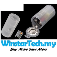 Battery 2A 2*AA Dual AA To D Size Adapter Converter Holder Switcher Convert Storage Case Casing 2x A