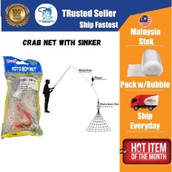 JARING KETAM DENGAN PEMBERAT MATA BOM NET CRAB NET WITH SINKER JARING PANCING KETAM