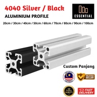 Heavy Duty 4040 Aluminium Profile Black Colour size 40x40 20cm/40cm/60cm/80cm/100cm for commercial o